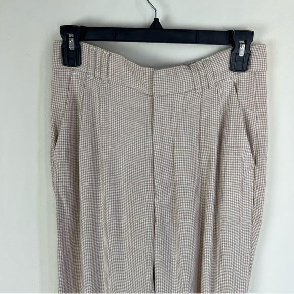 Abercrombie & Fitch Linen Plaid High Rise Trousers Pants Size XS - Picture 5 of 8